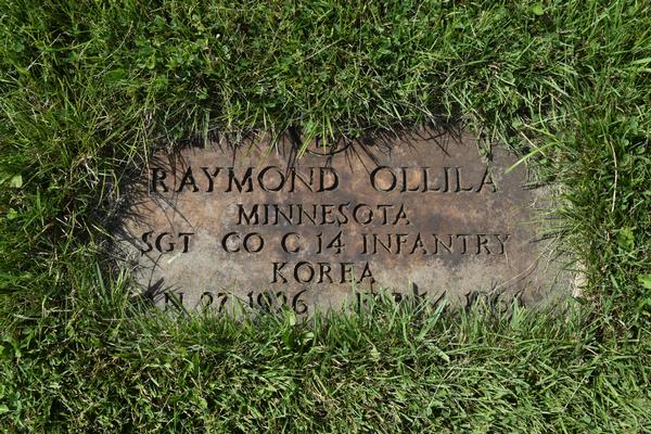 Raymond Ollila Grave/Marker Image