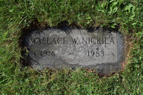 Wallace W Nickila Grave/Marker Image