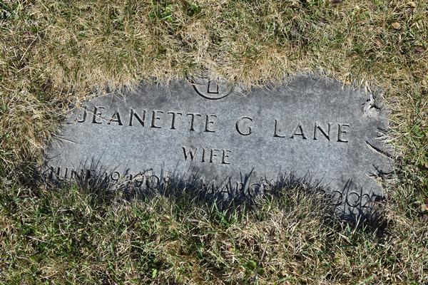  Jeanette G Lane Grave/Marker Image