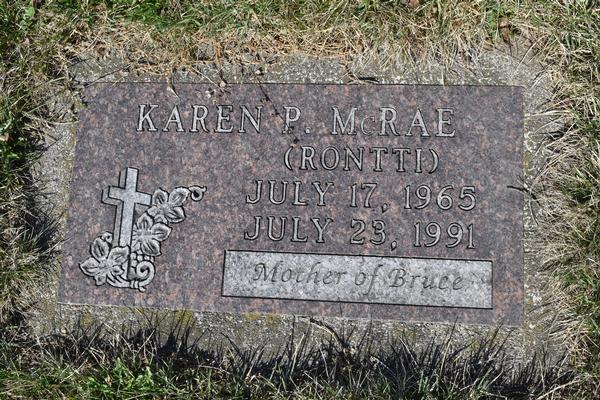  Karen Phyllis McRae (Rontti) Marker Image
