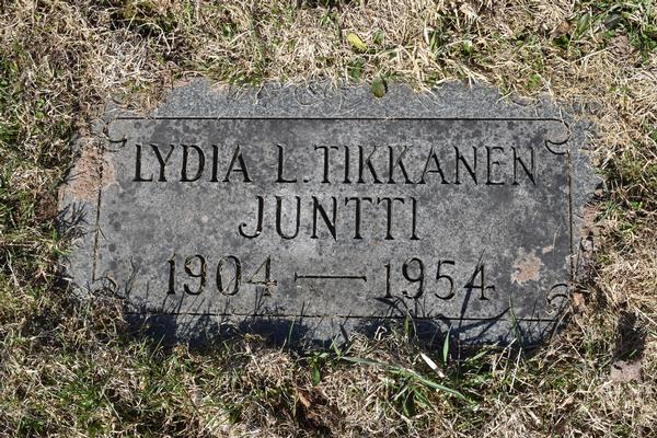  Lydia L Juntti (Tikkanen) Marker Image